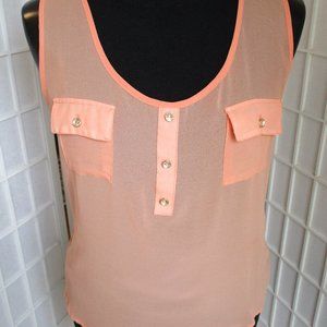 Sheer Coral Tank Top